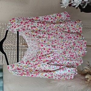 No Boundries Peplum Floral Top